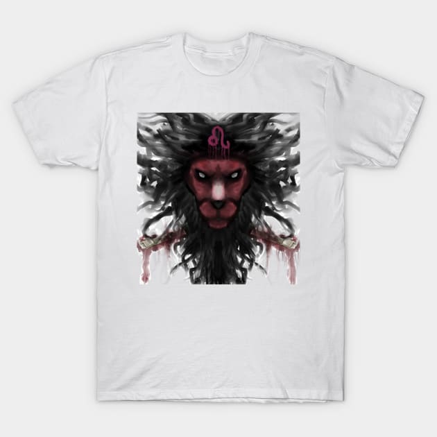 Dark zodiac series : Leo T-Shirt by knife vs face